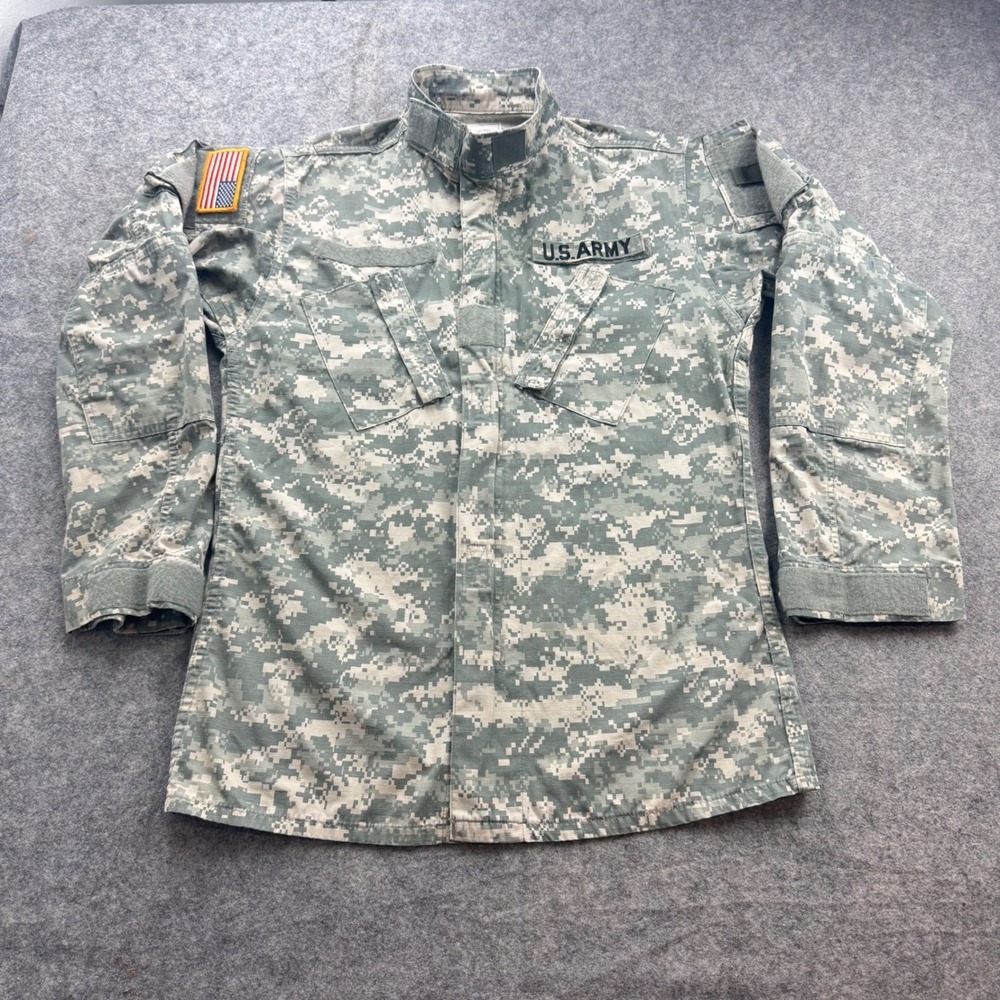 US Army ACU Digital Camo Jacket Coat Small Long Ripstop Military Uniform UCP